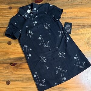 Tuckernuck Black Meadow Rue Marley Mini Dress with White Floral Print